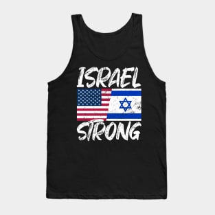 Israel Strong Israeli American Flag Tank Top